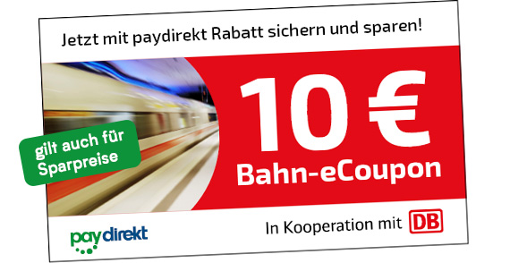 Jetzt 10€ BahneCoupon sichern!